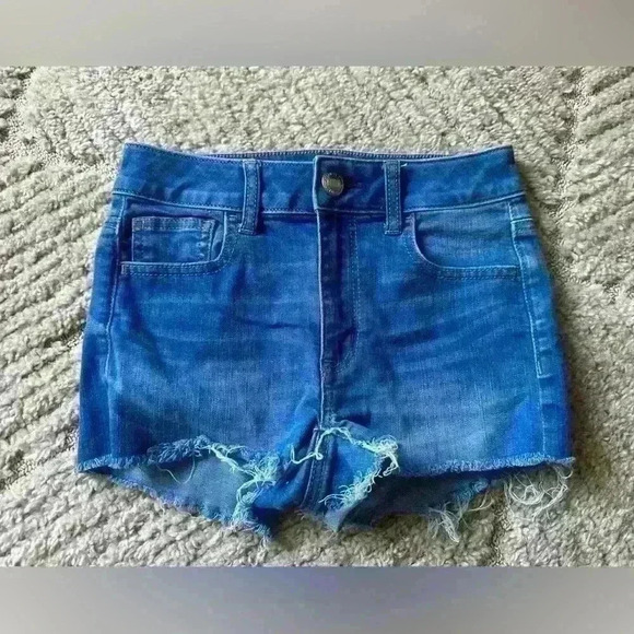 AE High-Rise Shortie Jean Shorts - Picture 2 of 4